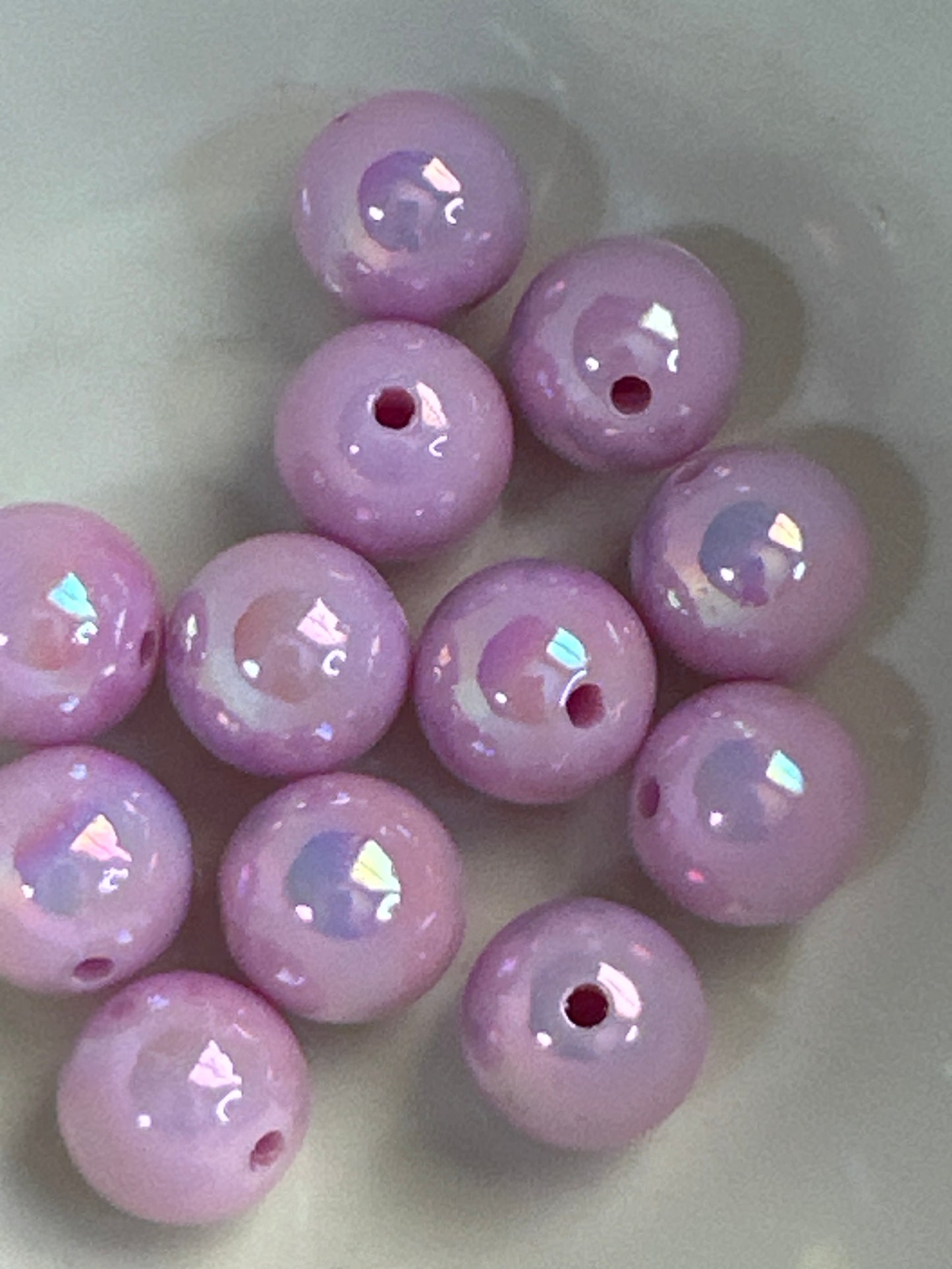#28 16mm pink acrylic beads