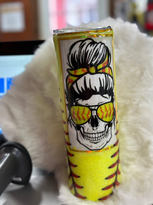 #34 30oz softball tumbler