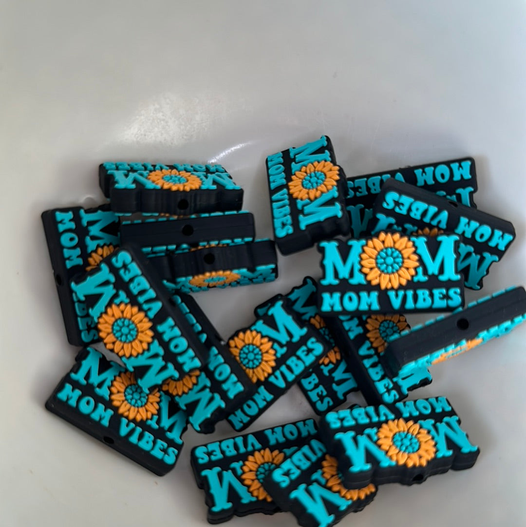 #309 mom vibes silicone focal beads