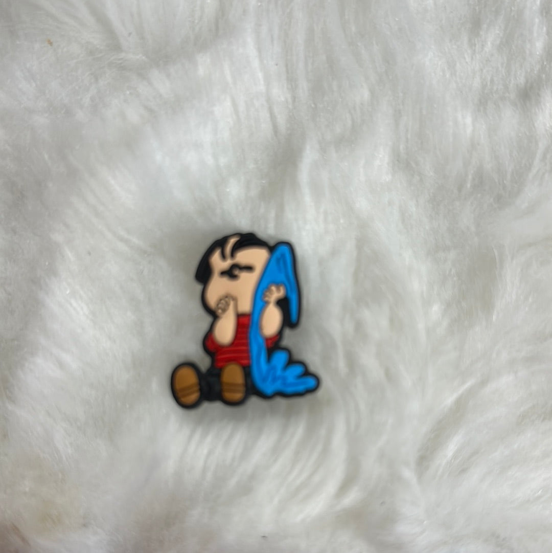 #248 baby with blanket silicone focal beads