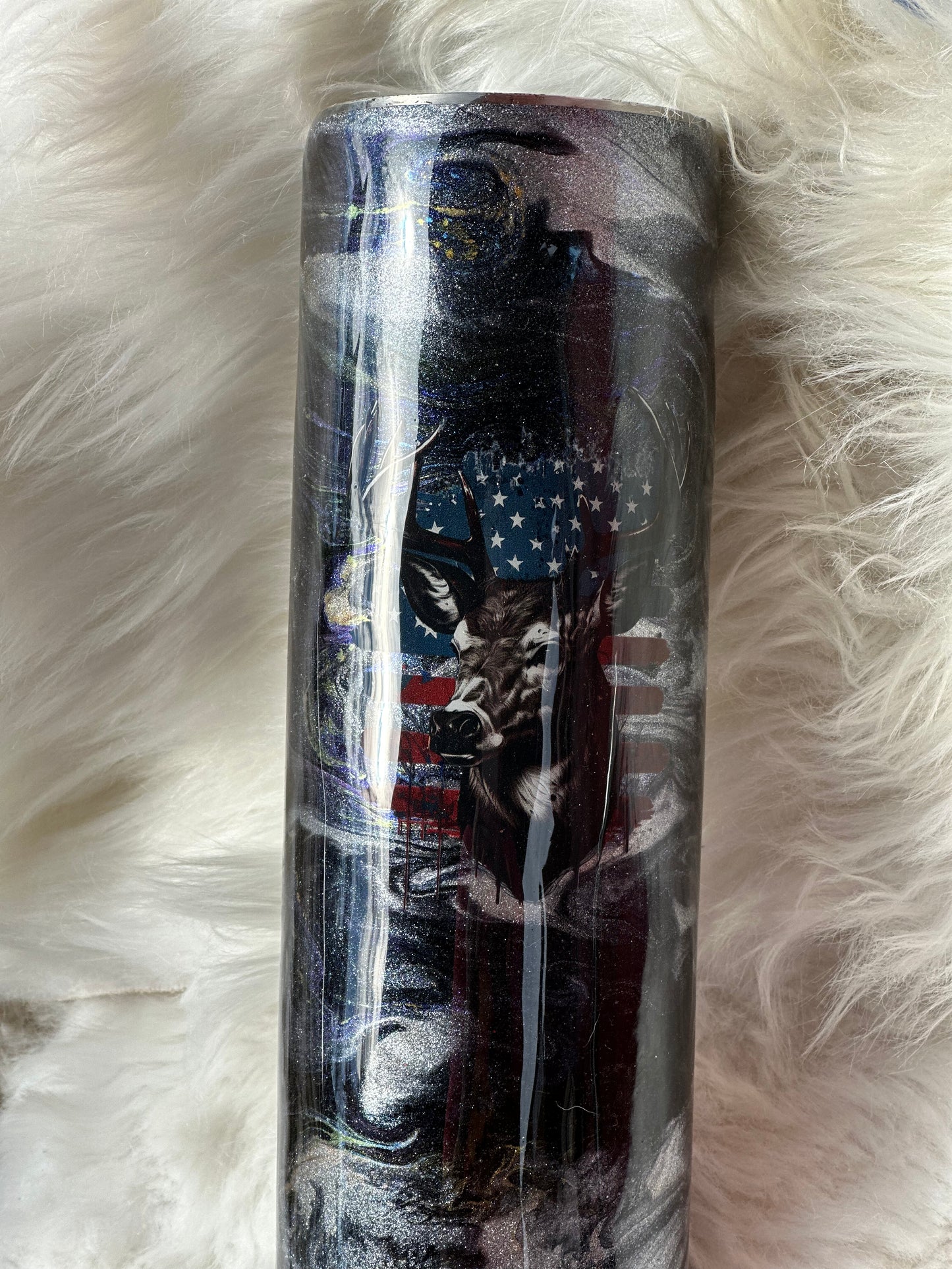 #14 30oz alc ink deer tumbler