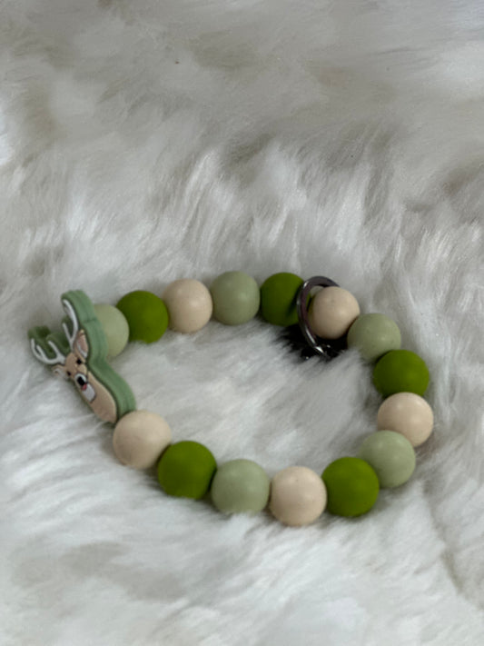 Deer wristlet keychain