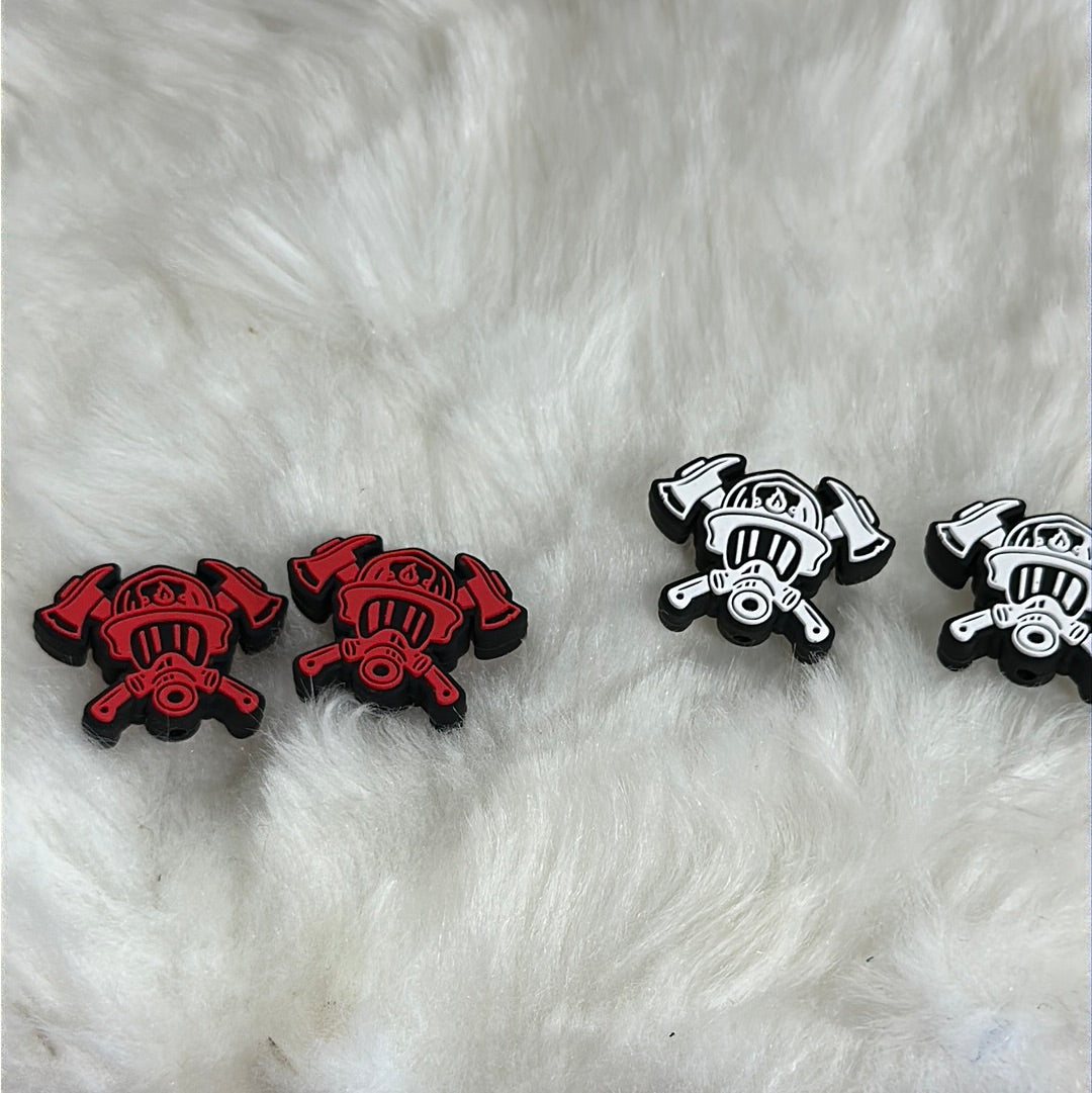 #236 fireman silicone focal beads
