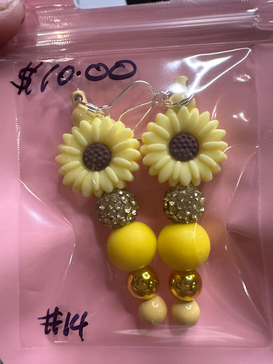 #14 flower earrings set