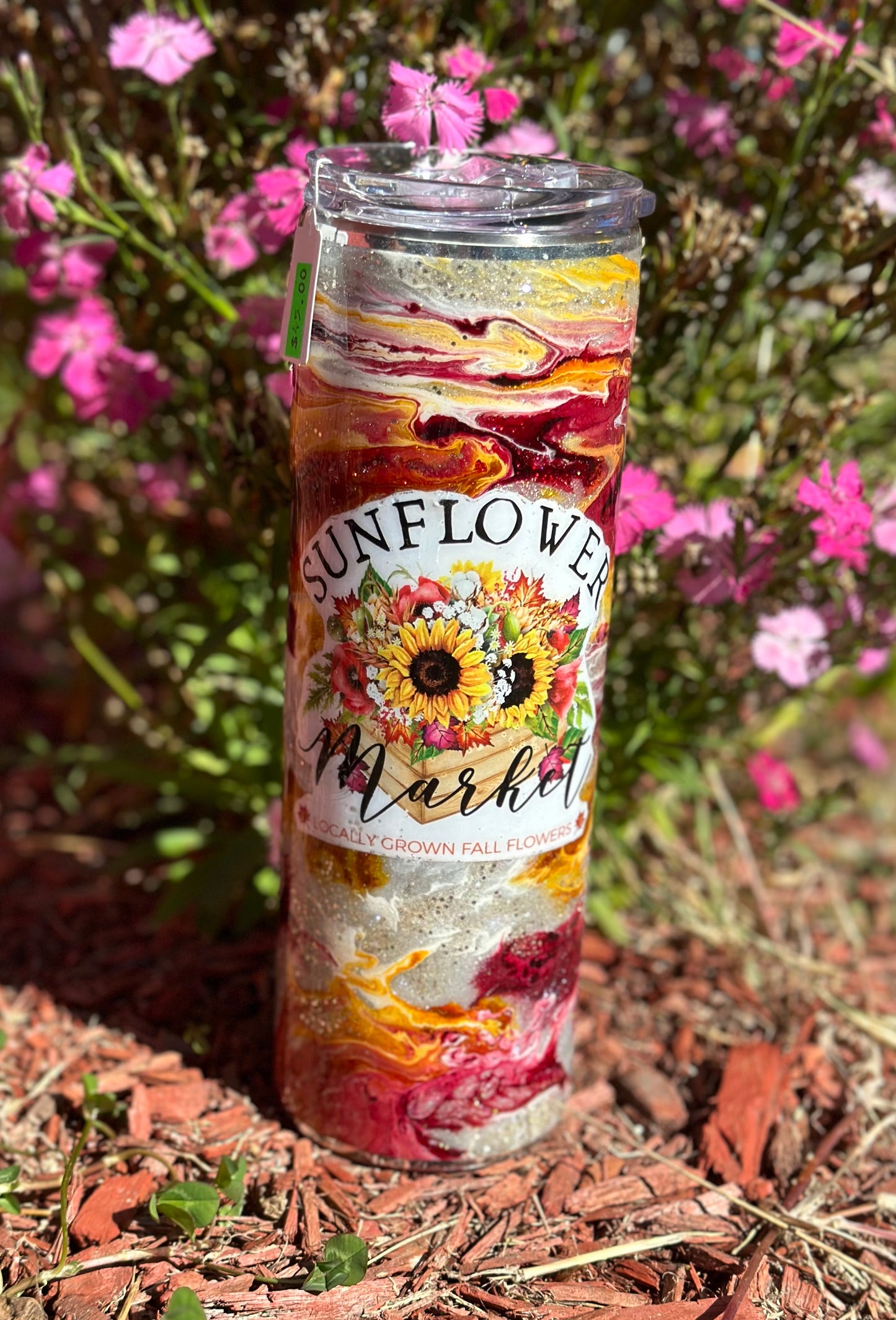 #22 30oz sunflower market RTS tumbler