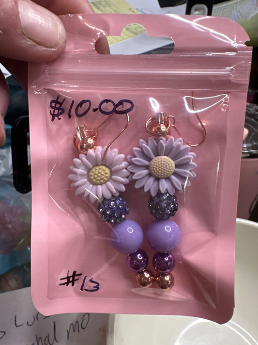 #13 flower earrings set