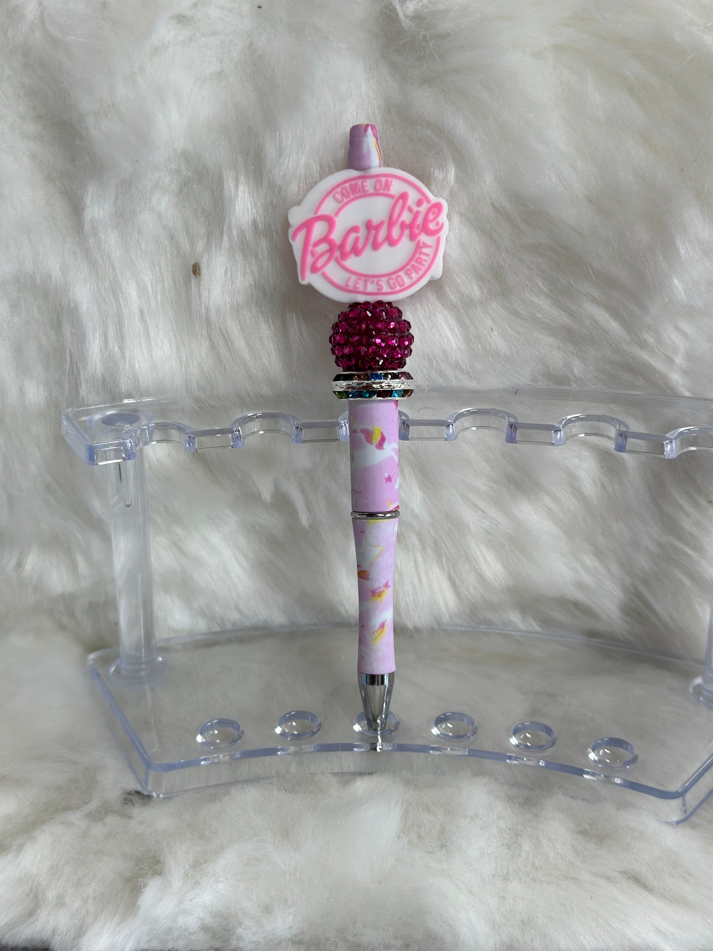 Barbie lets go party beaded pen RTS