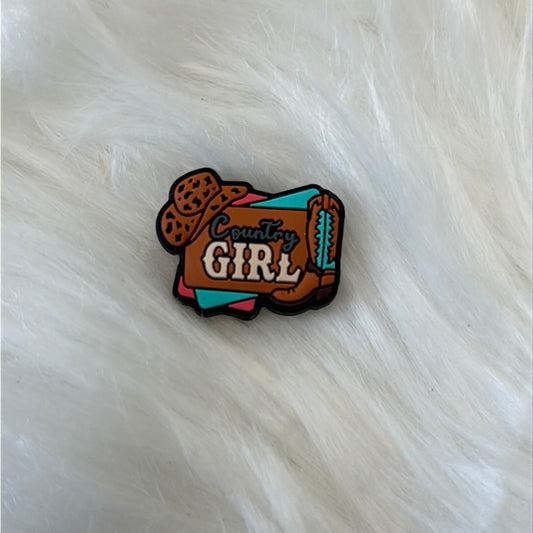 #284 country girl silicone focal beads