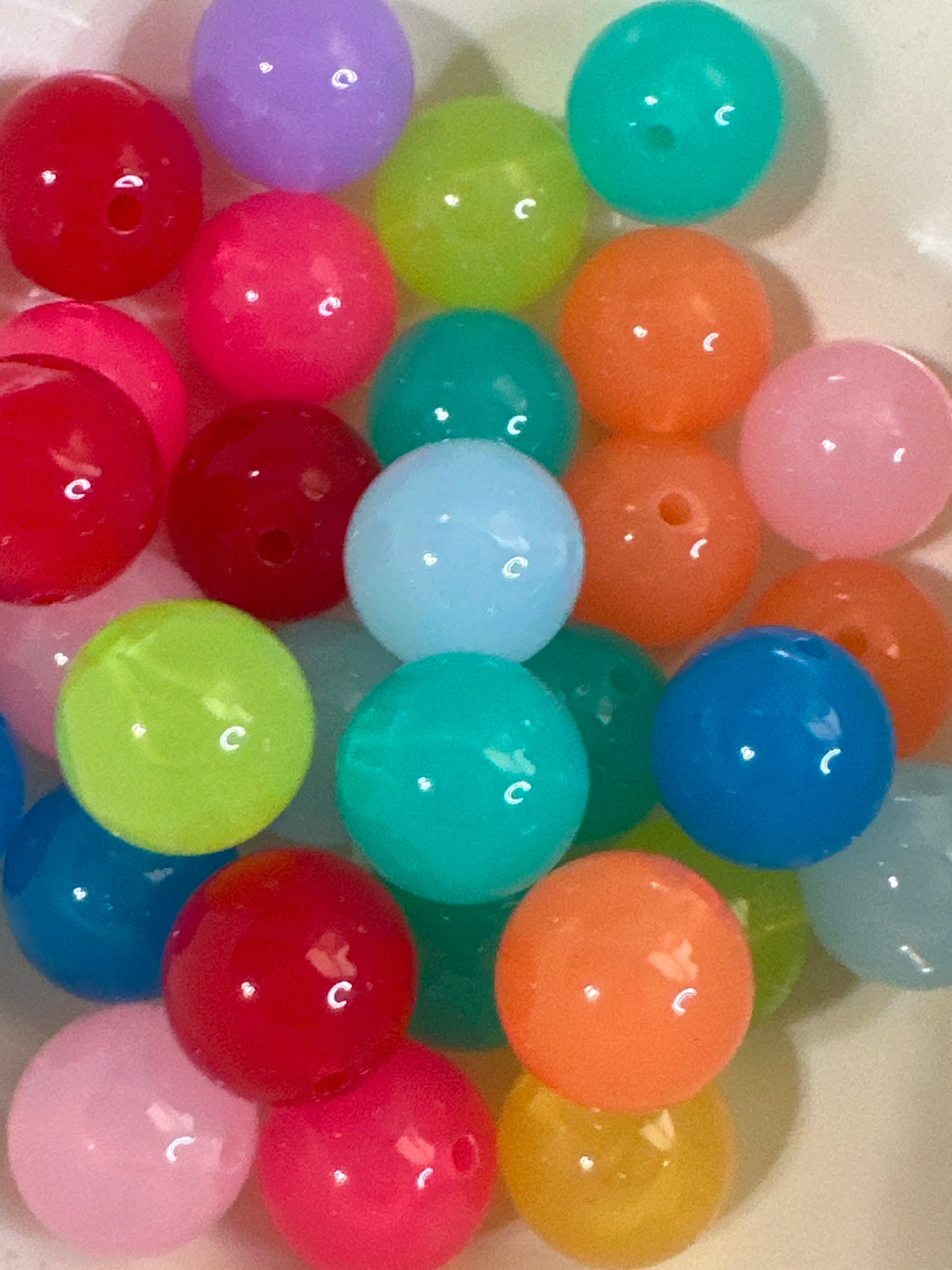 #32 16mm gun ball acrylic bead mix