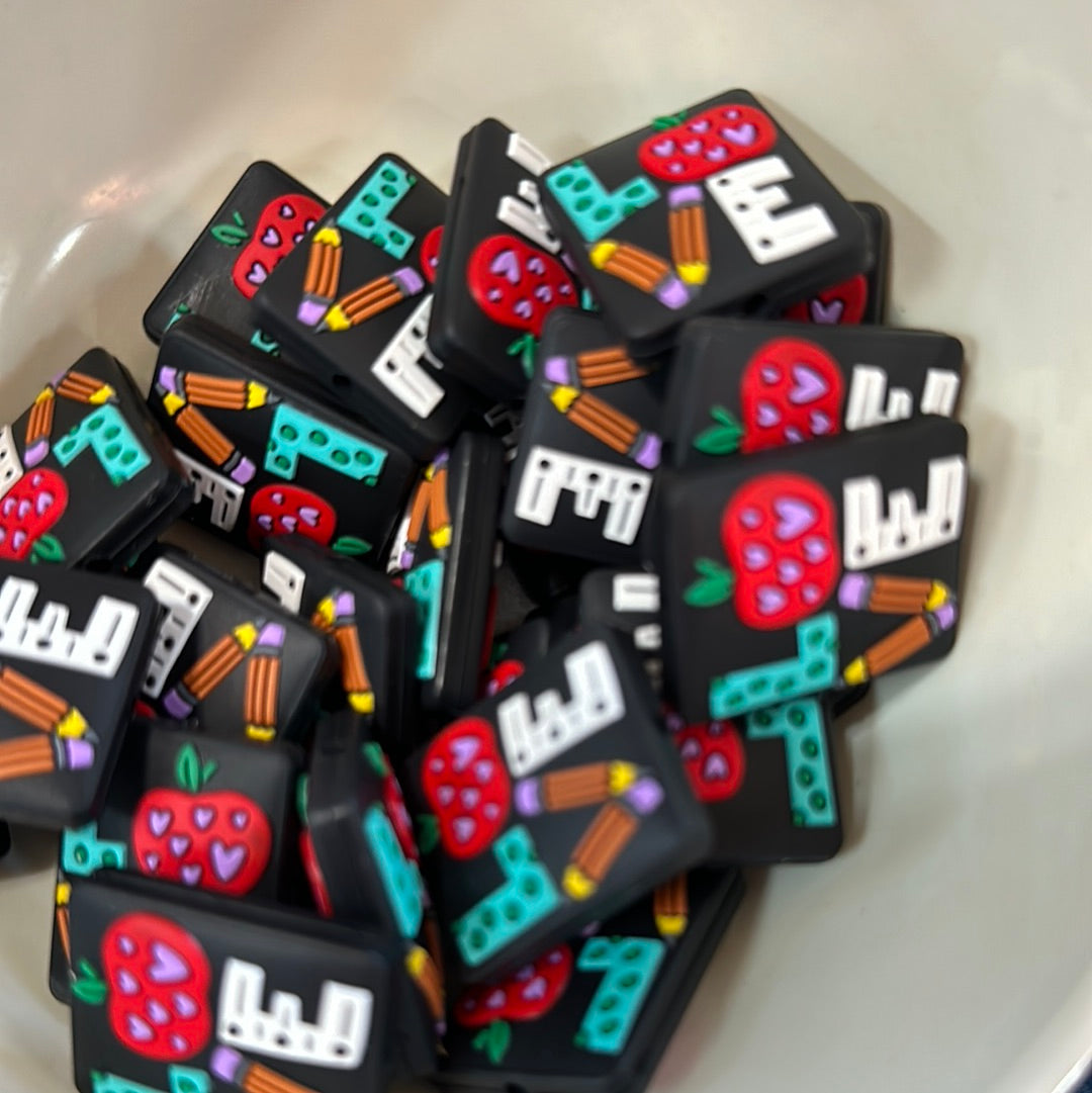 #324 love silicone focal beads