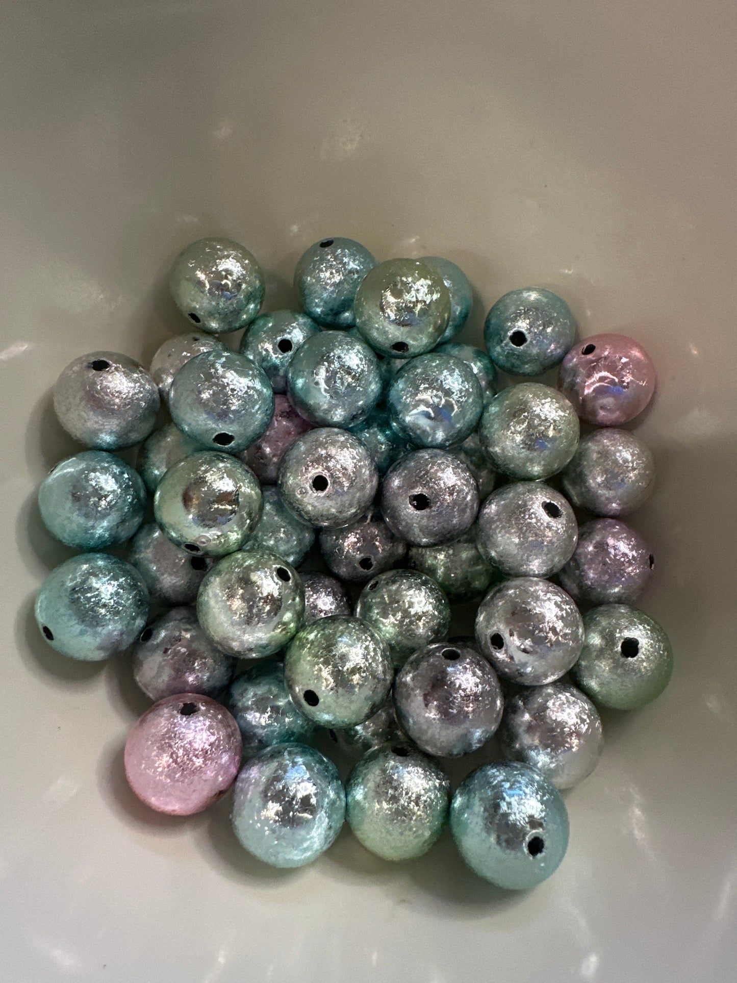 #13 16mm foil looking beads