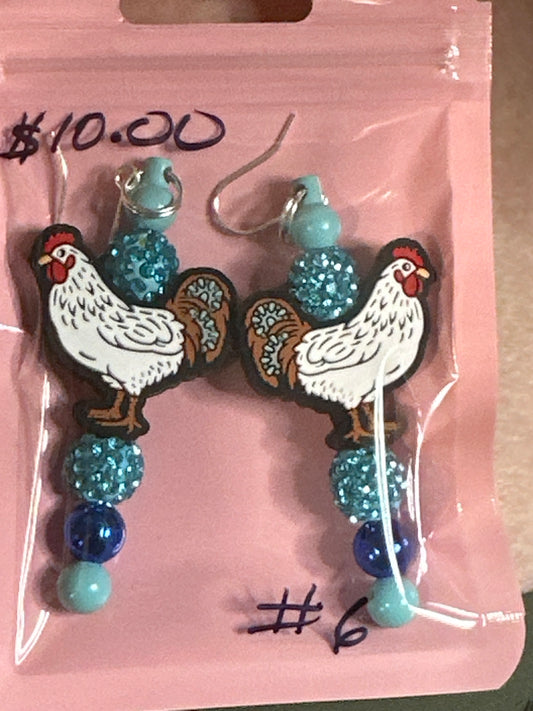 #6 chicken earrings set