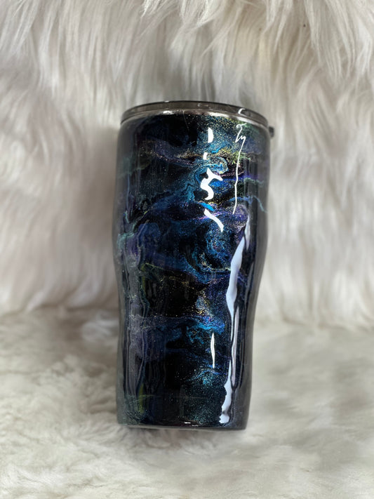 #42 20oz traditional curve blue alc ink tumbler