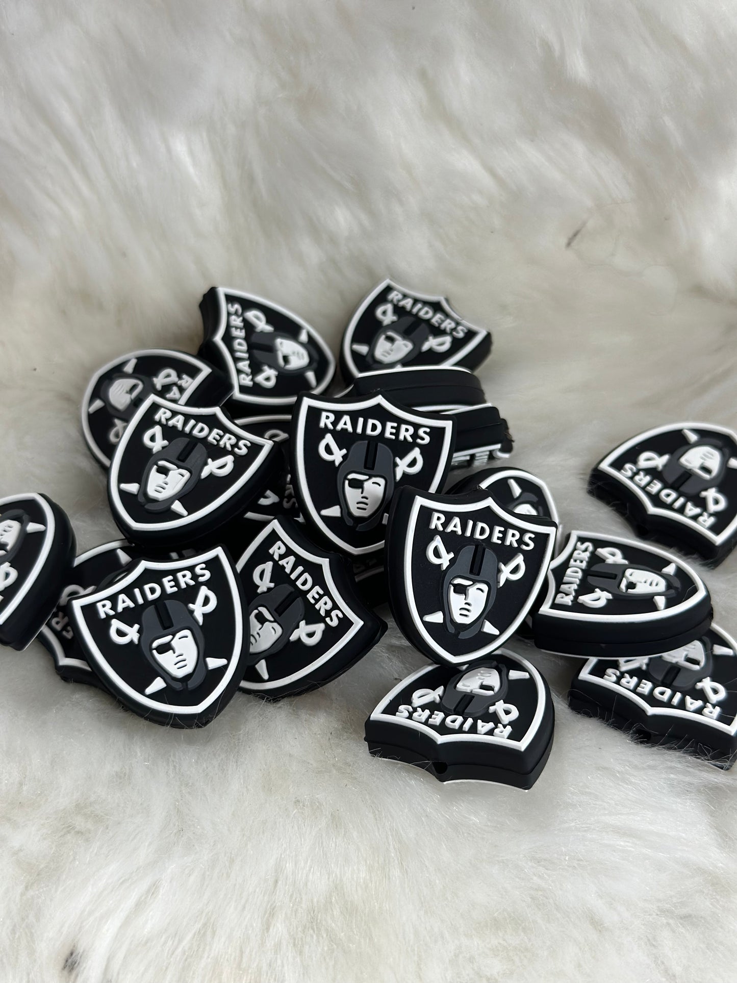 Football silicone focal beads