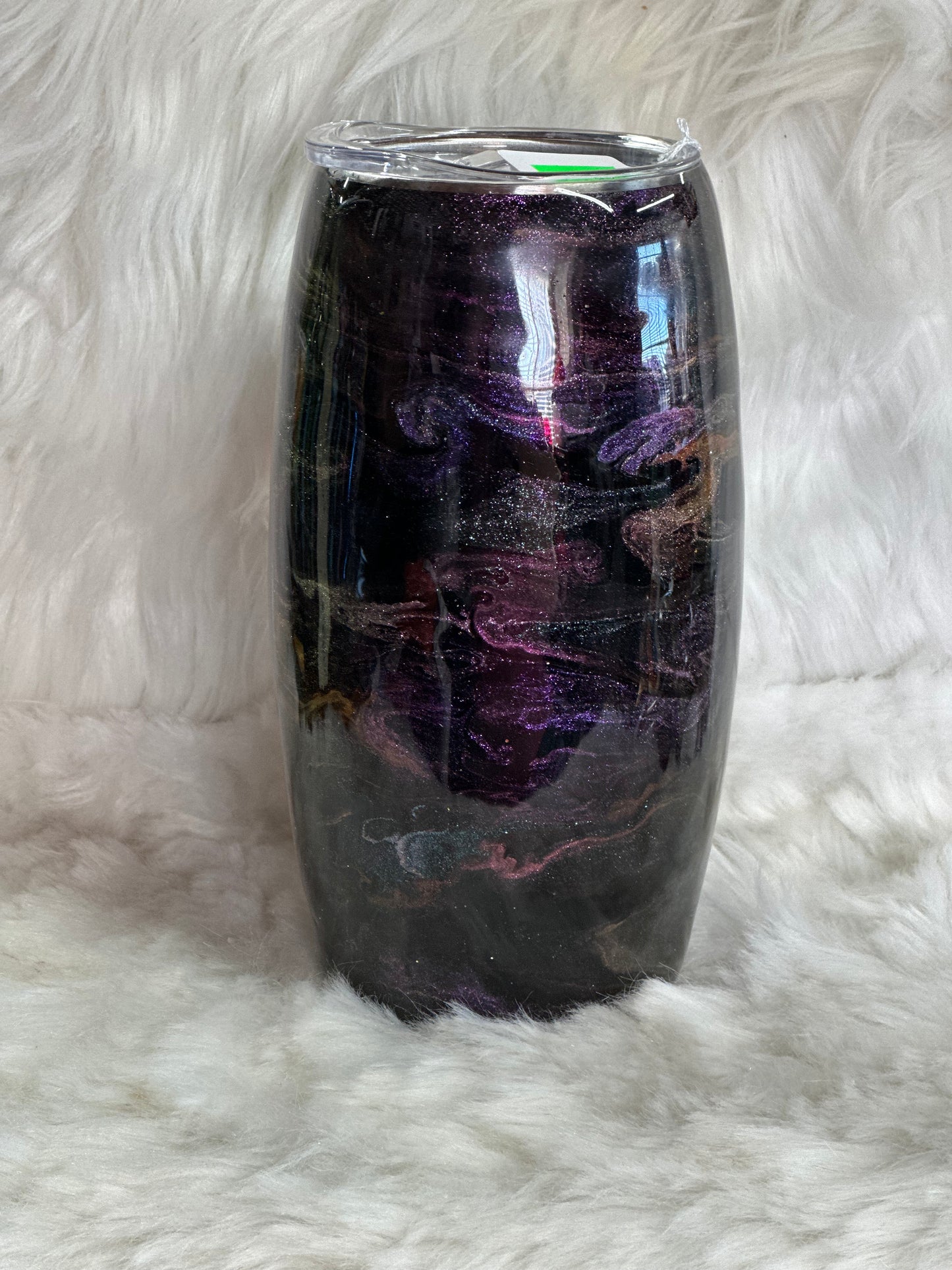 #60 25oz skull alc ink swirl tumbler