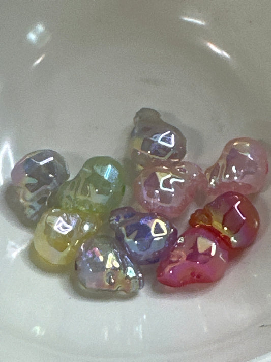 #20 Luminous Translucent Skull Head Acrylic Beads, Random Mix, 16MM