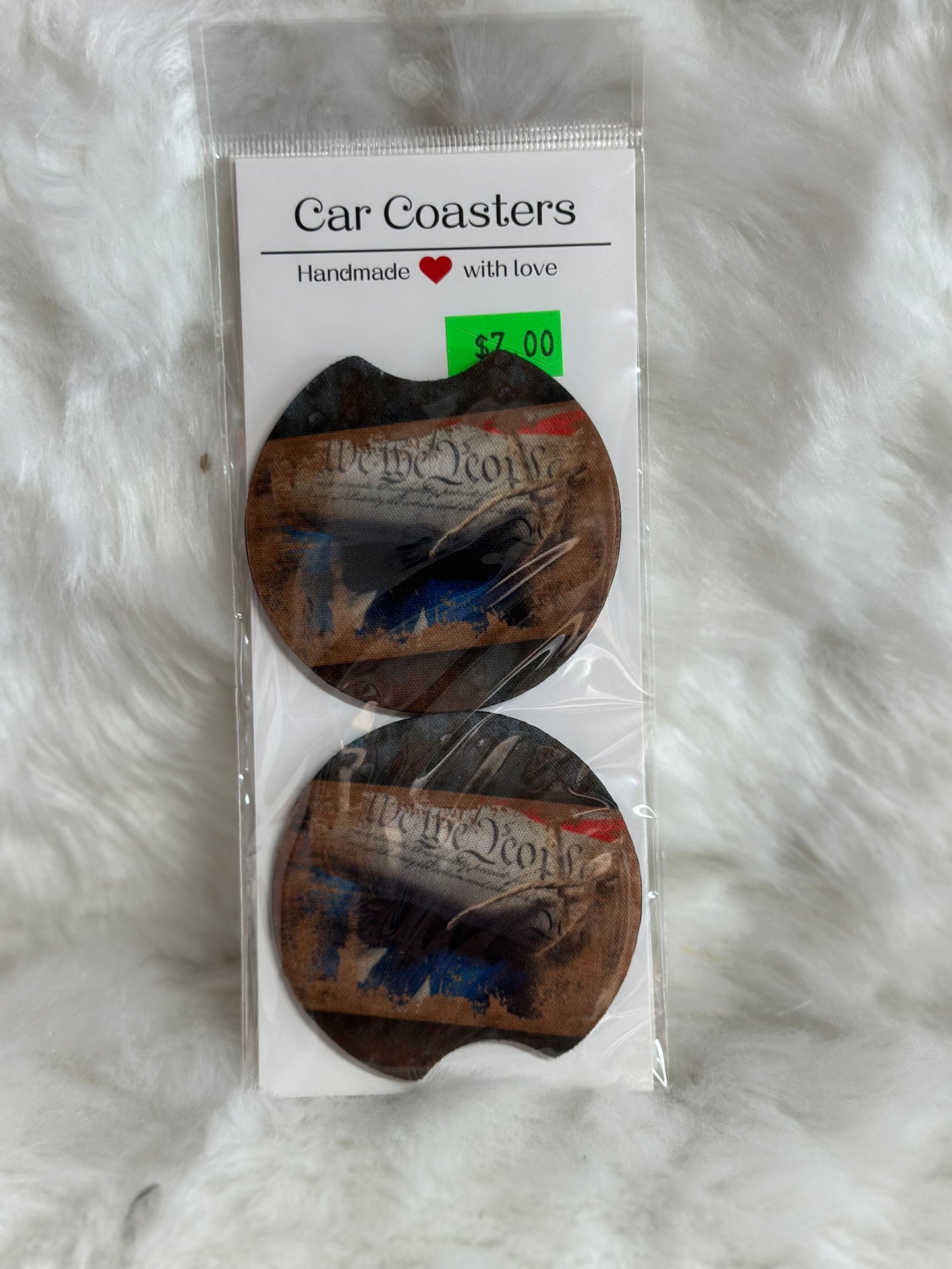 We the people car coaster set