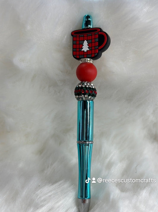 Christmas cup beaded pen