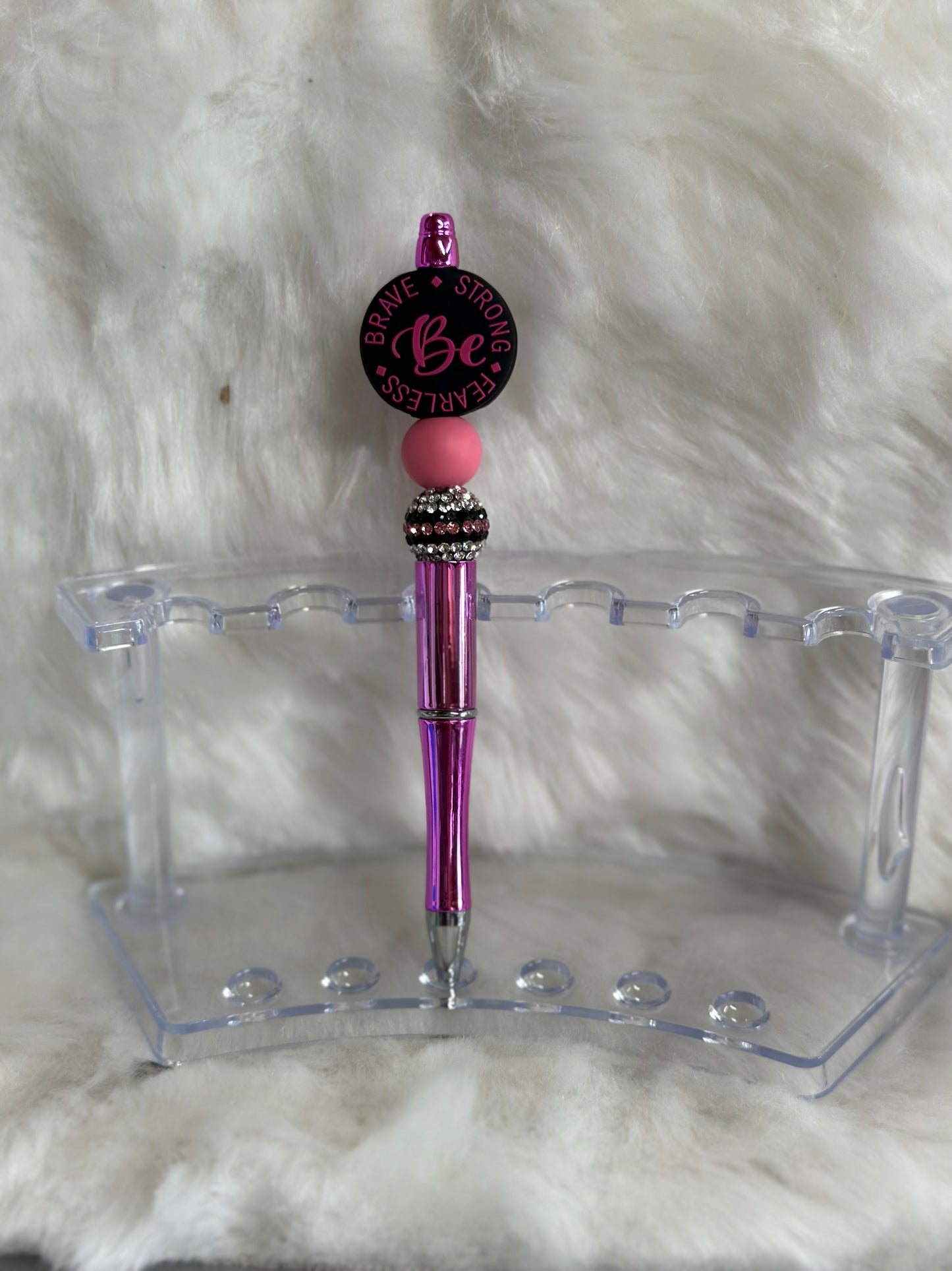 Be Strong Fearless Brave beaded pen RTS