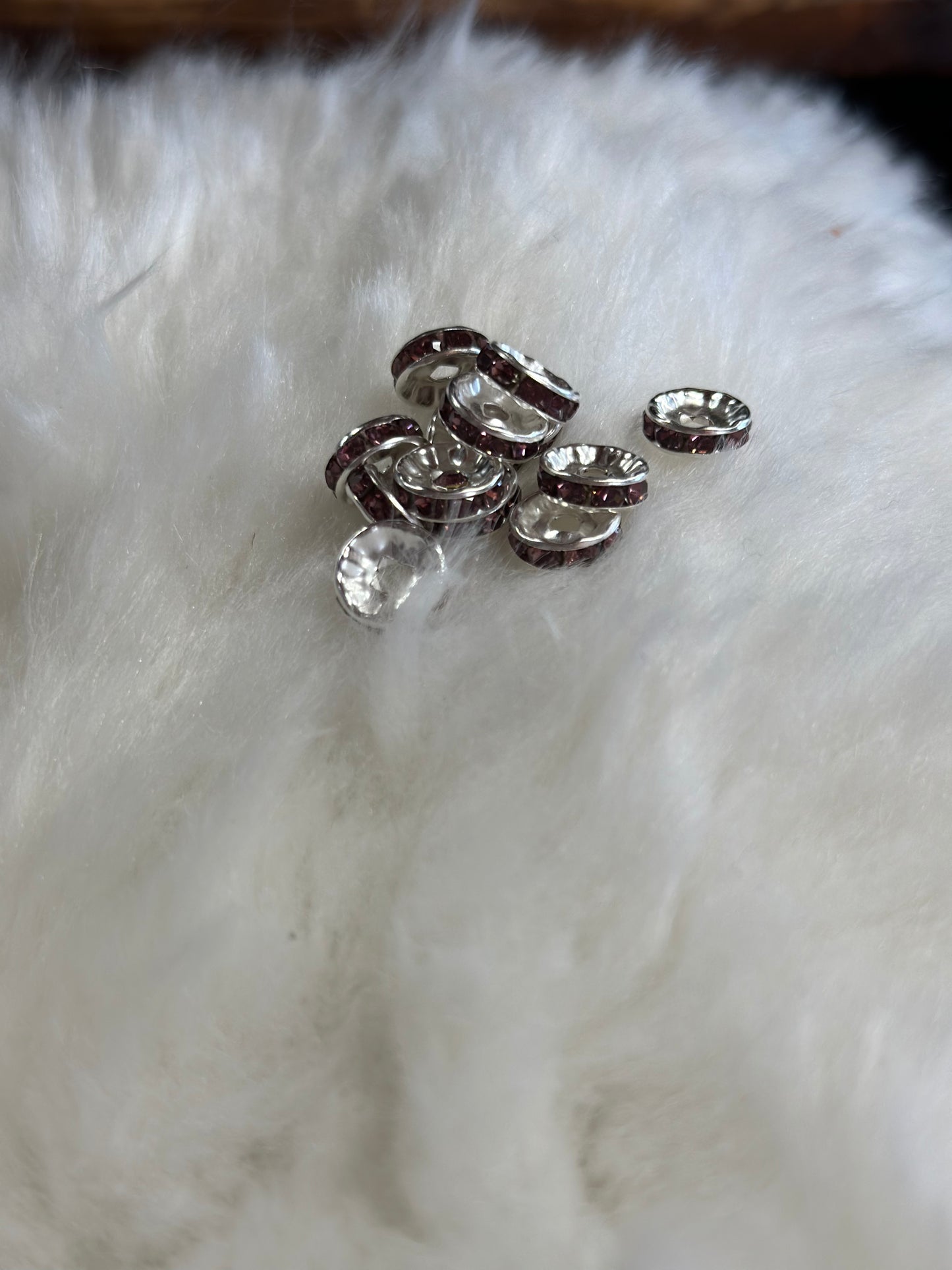 Crystal Rhinestone Spacer Beads 10mm
