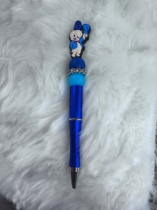 BEADED BLUE PIG PEN