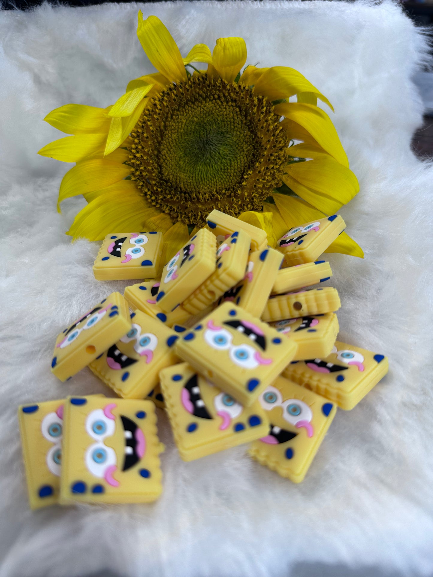 Yellow sponge cartoon focal