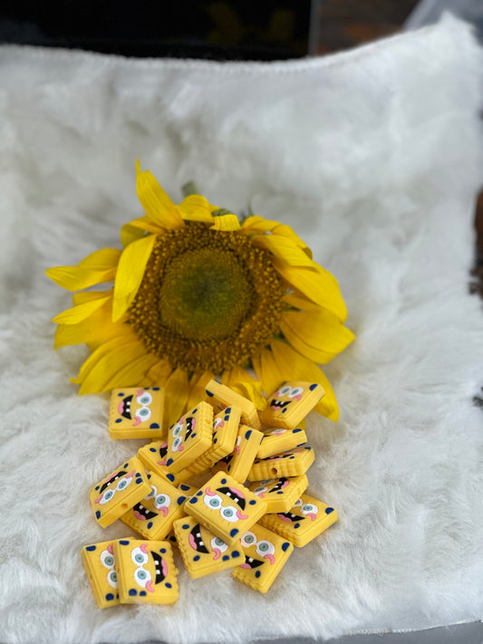 Yellow sponge cartoon focal