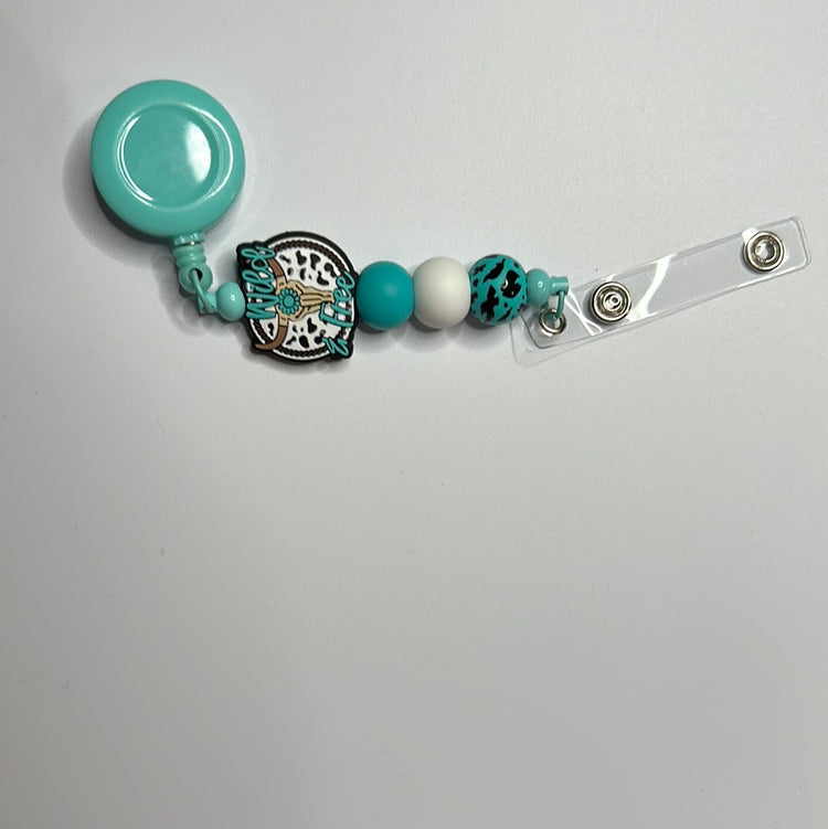 Silicone beaded badge reel