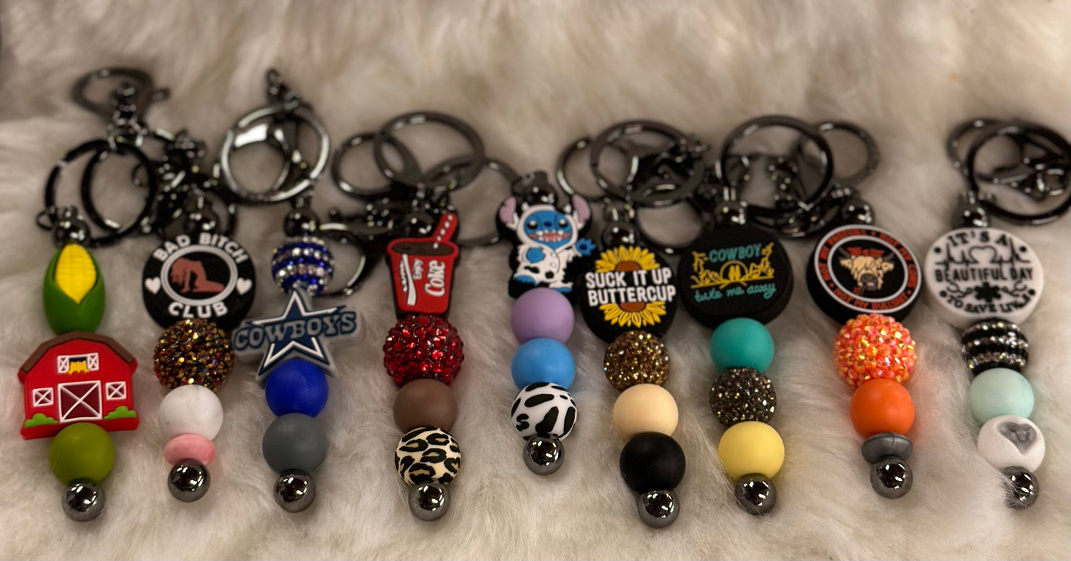 beaded keychain bars