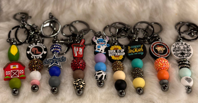 beaded keychain bars