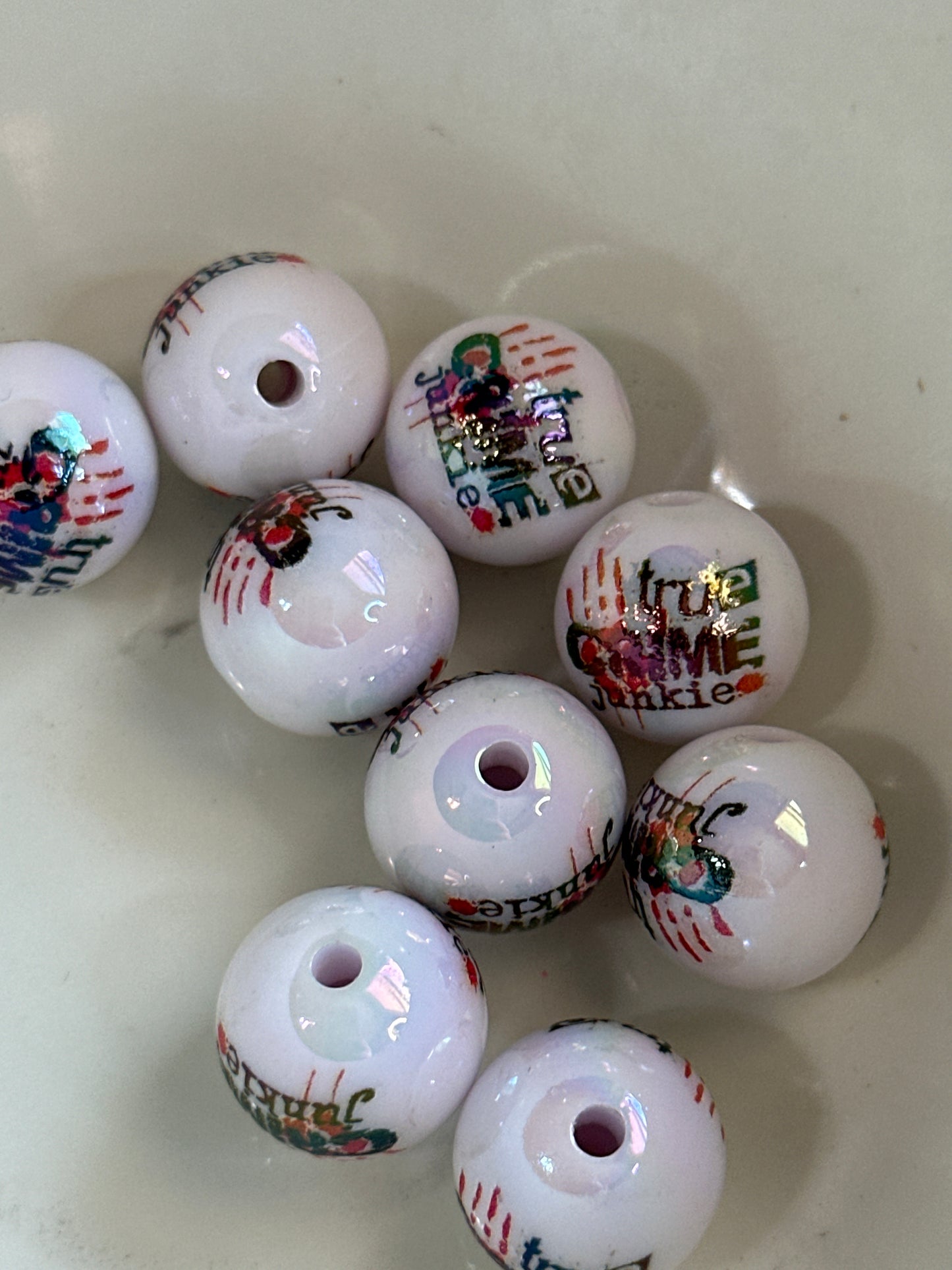 #34A prints acrylic beads true crime junky