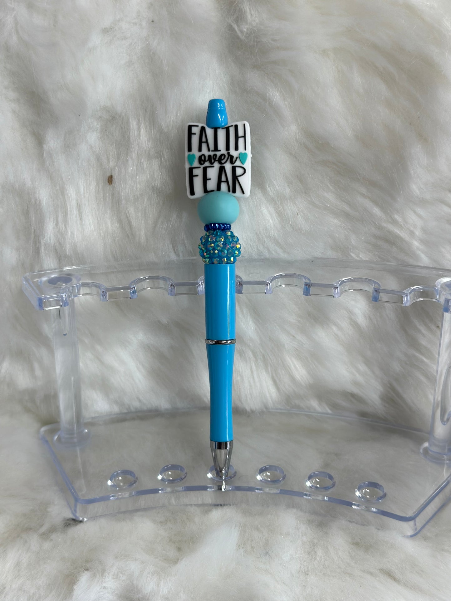 Faith over fear beaded pen RTS