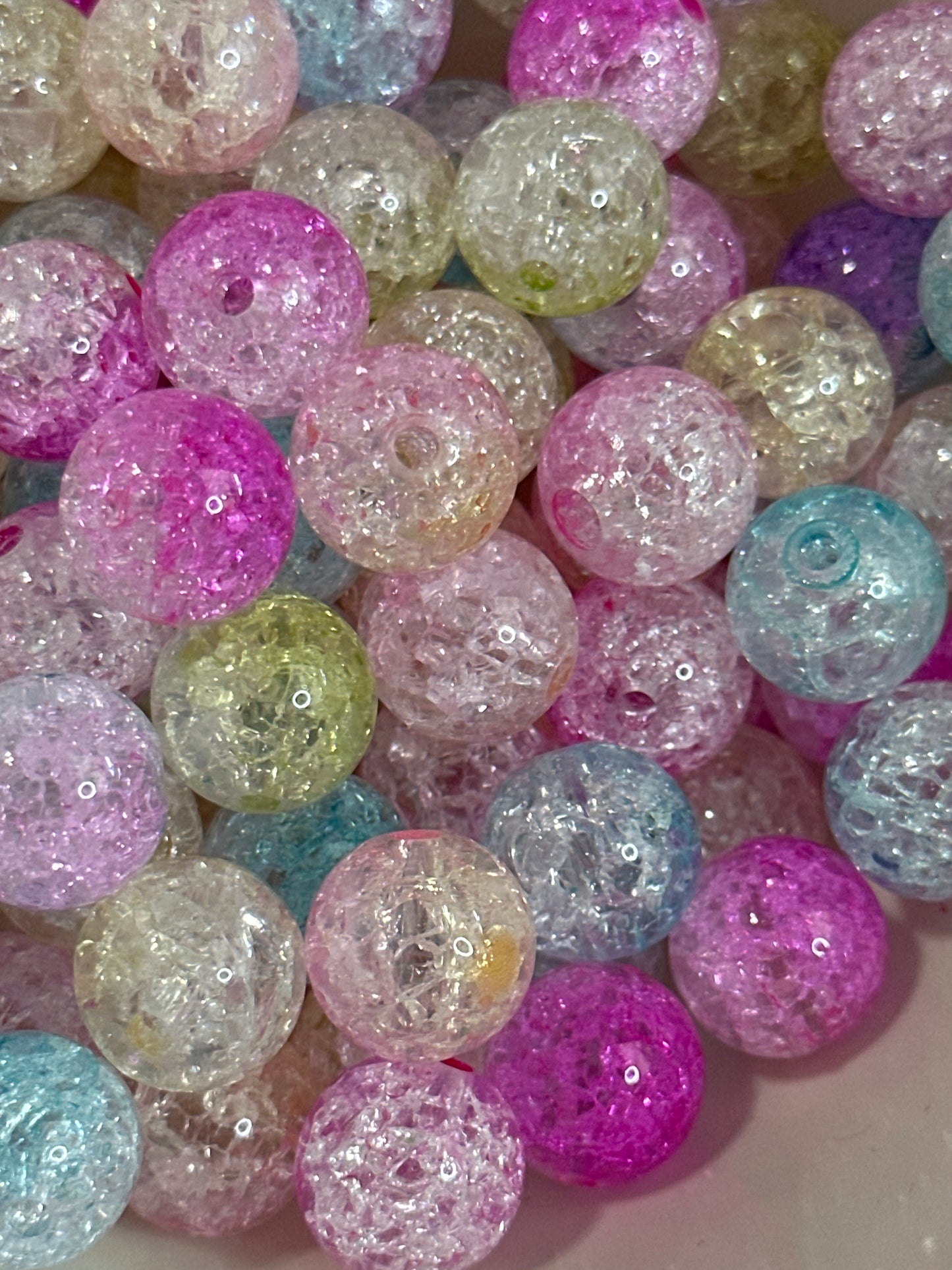 #11 16mm bubbles acrylic bead mix