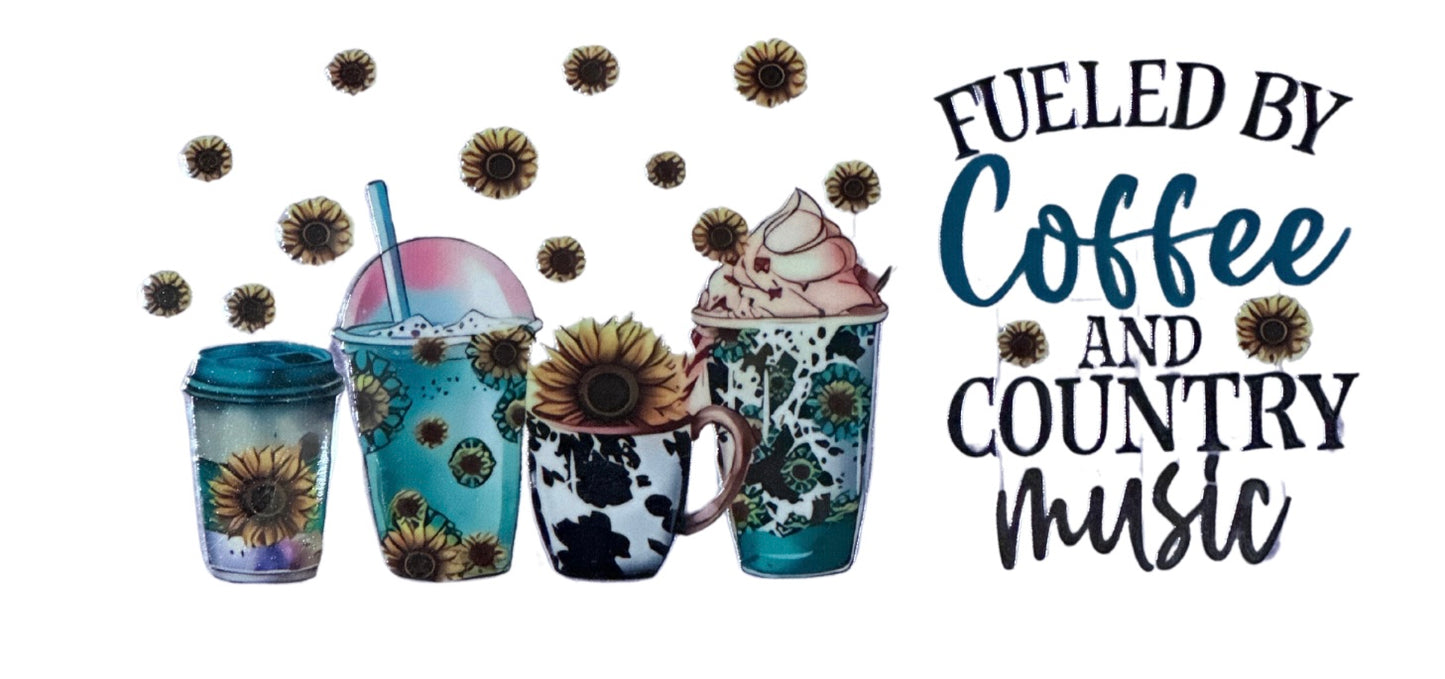 #2 Fueled by coffee UVDTF wrap