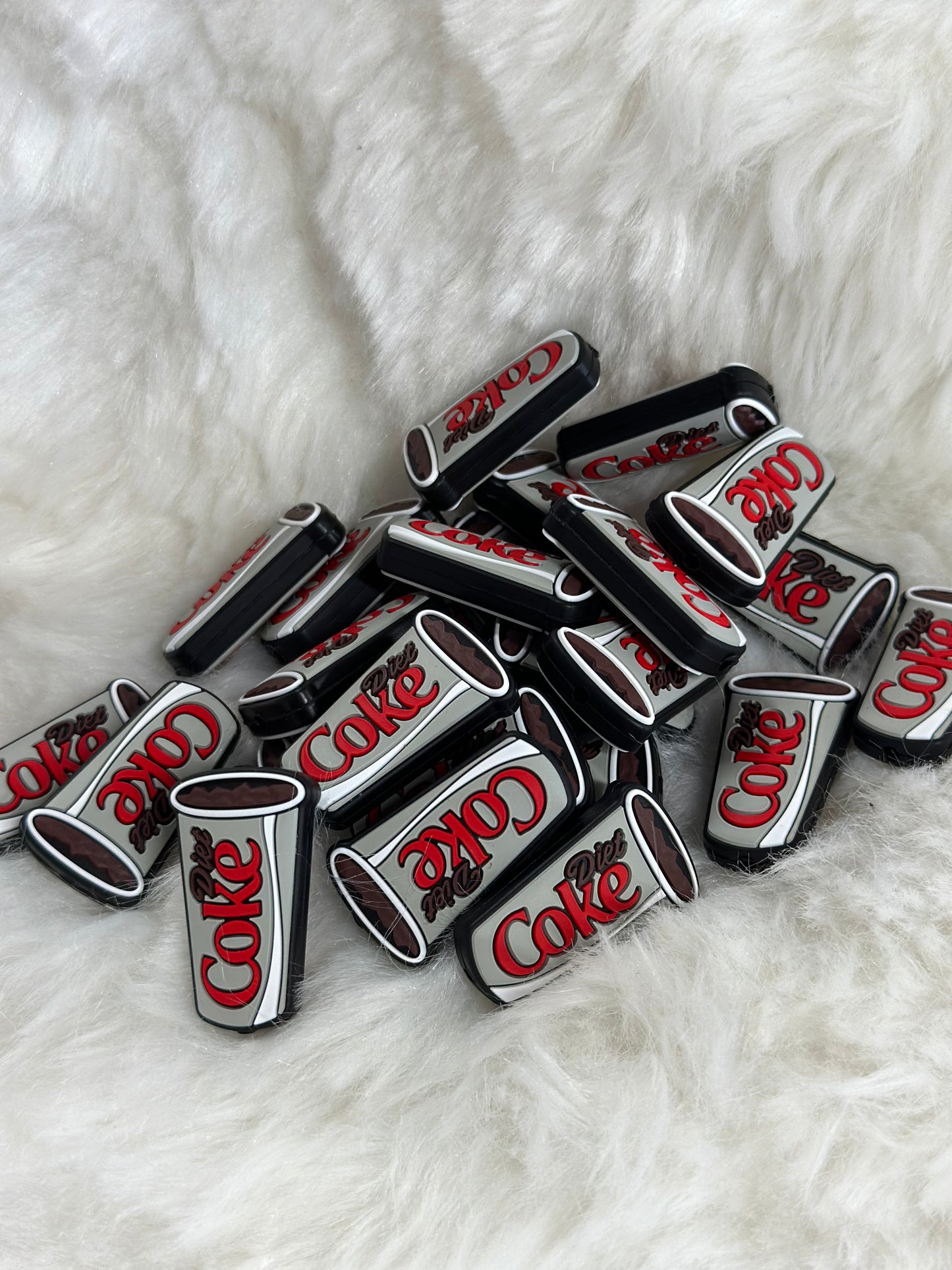 #140 Diet Coke silicone focal beads