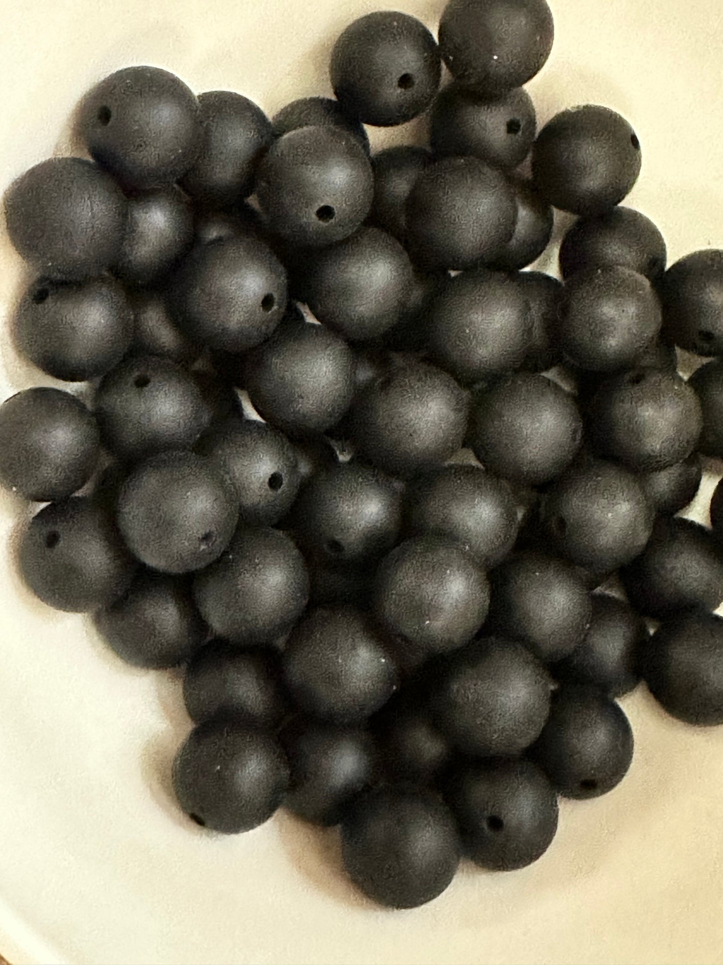 15mm solid color silicone beads