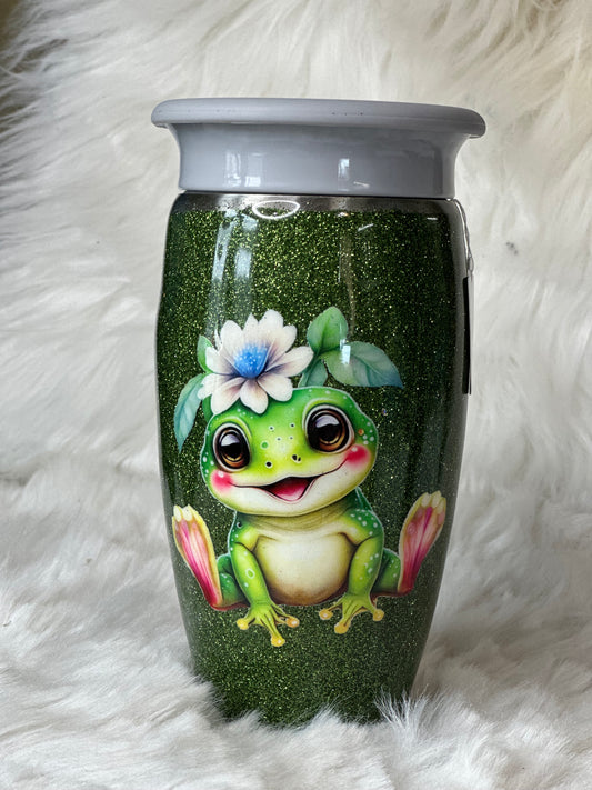 #11 12oz all around sippy cup girl frog