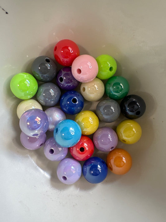 #30 16mm solid acrylic beads