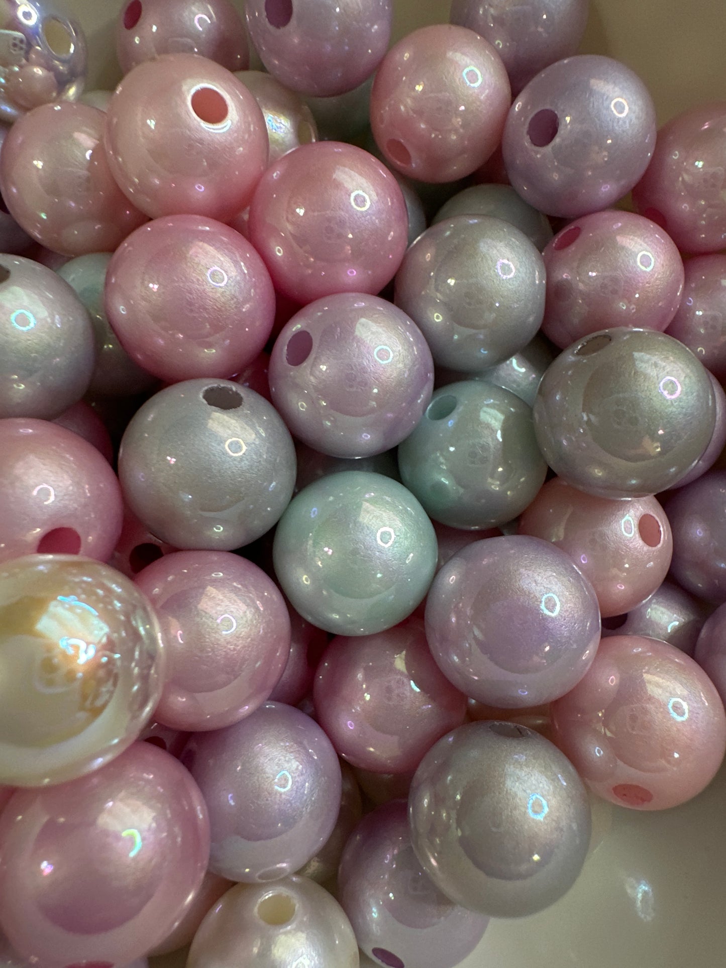 #10 pastel pearl acrylic bead mix