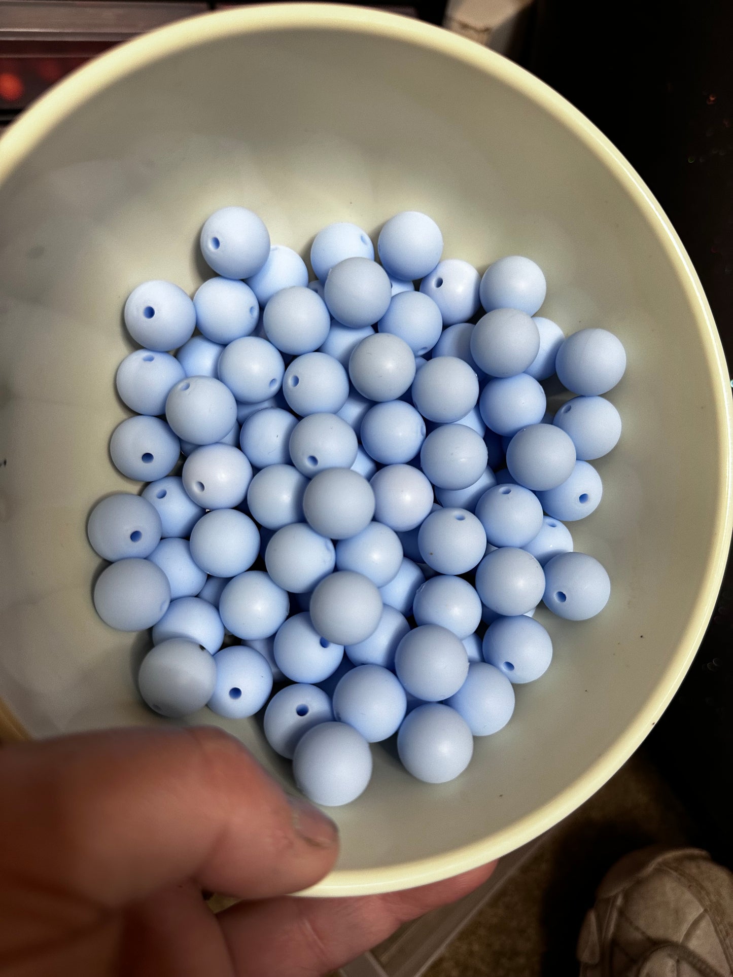15mm solid color silicone beads