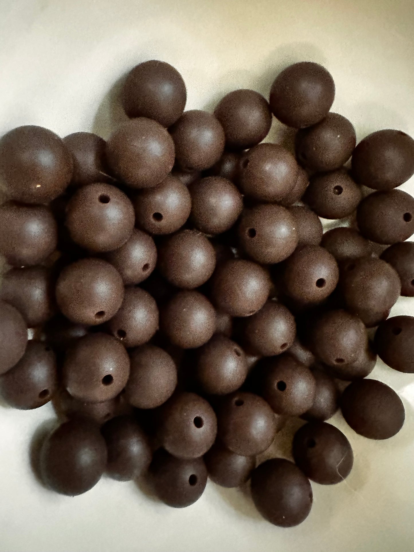 15mm solid color silicone beads