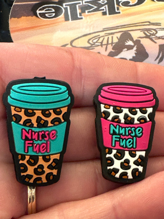 #468 nurse fuel silicone focal beads