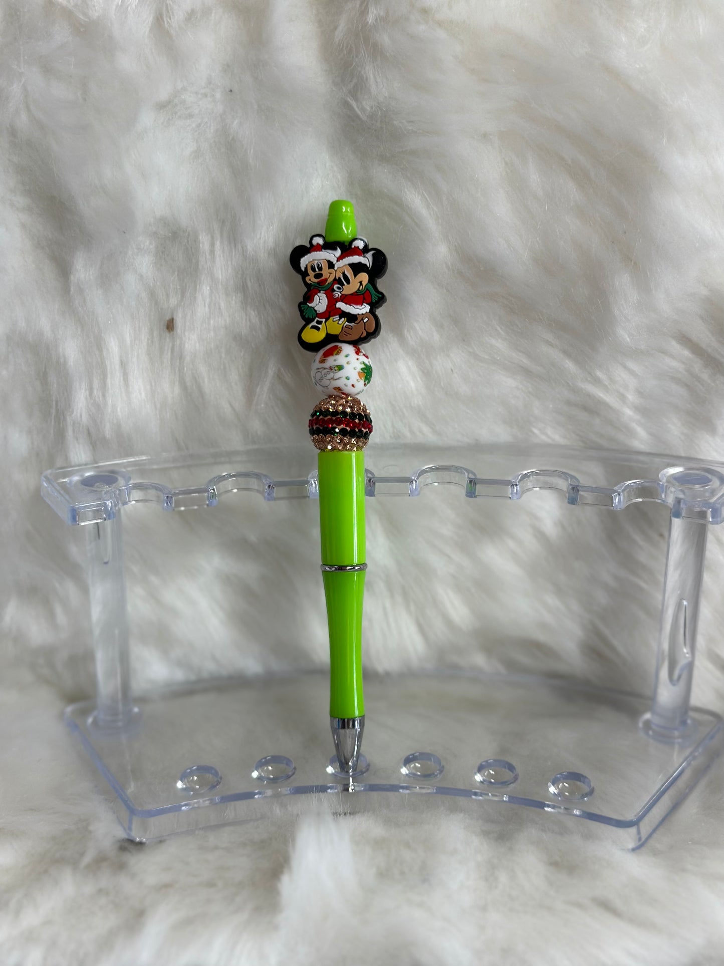 Mouse Christmas beaded pen RTS