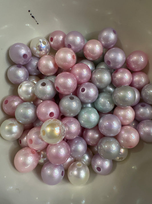 #10 pastel pearl acrylic bead mix