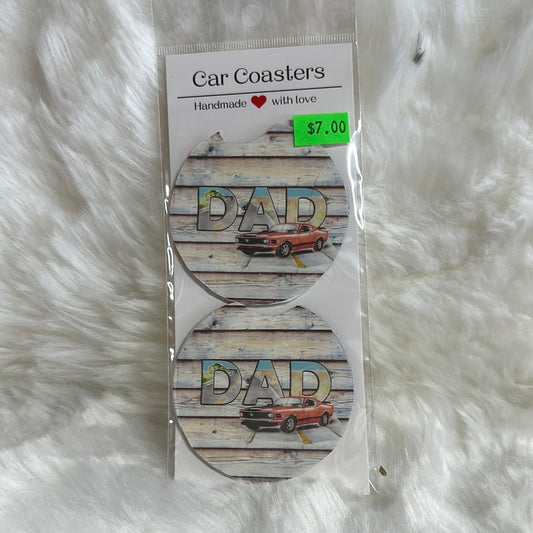 Dad car coaster set