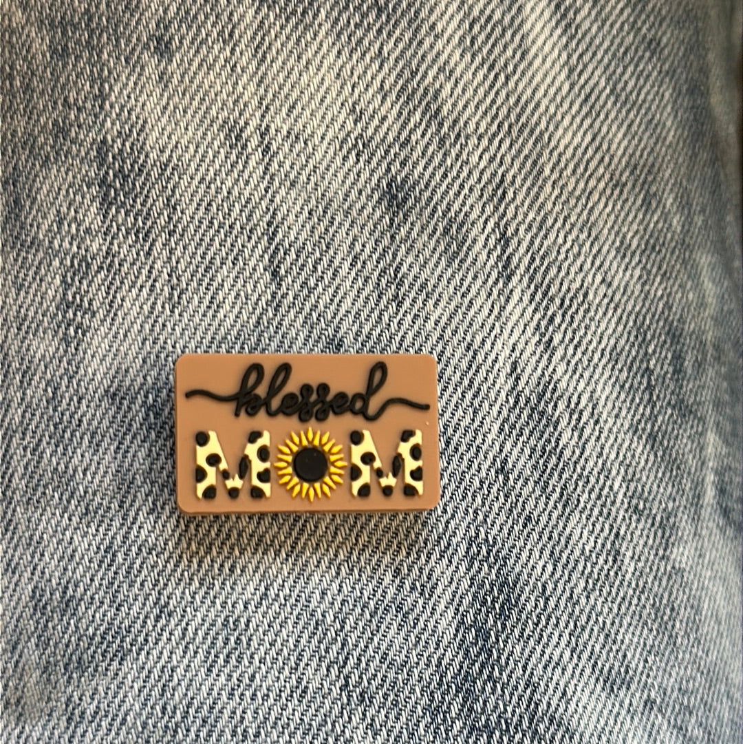 #275 blessed mom silicone focal beads