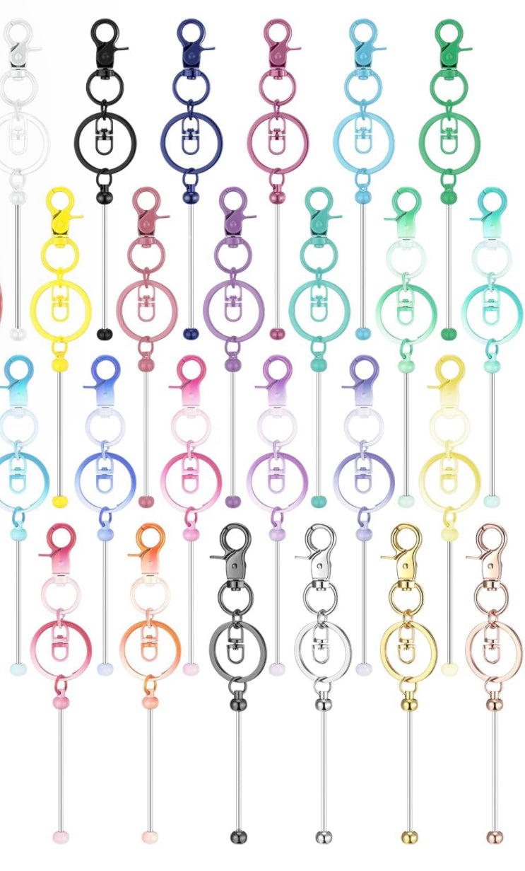 Beadable keychain bars