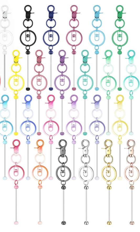 Beadable keychain bars