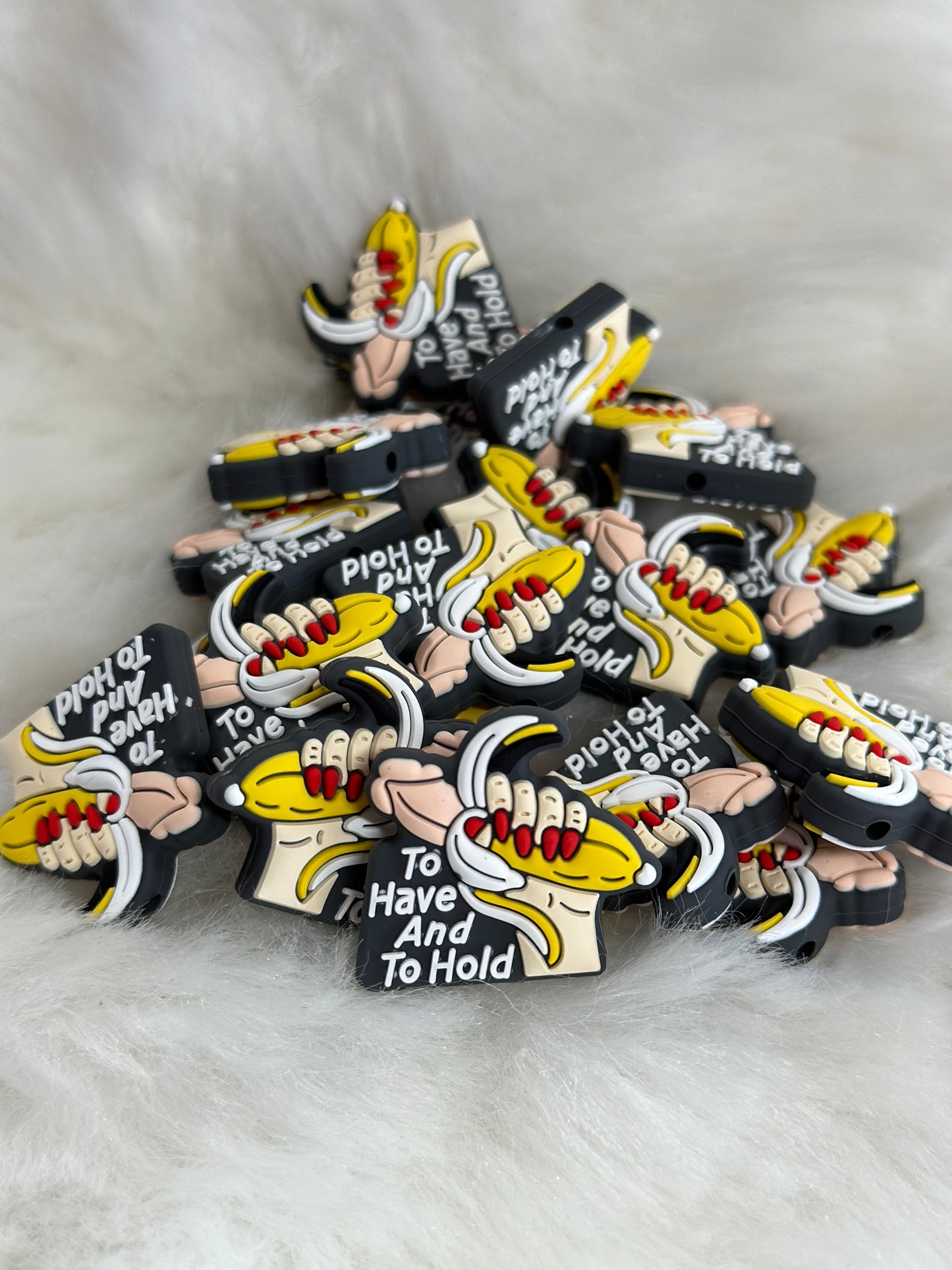 #214 Banana silicone focal bead