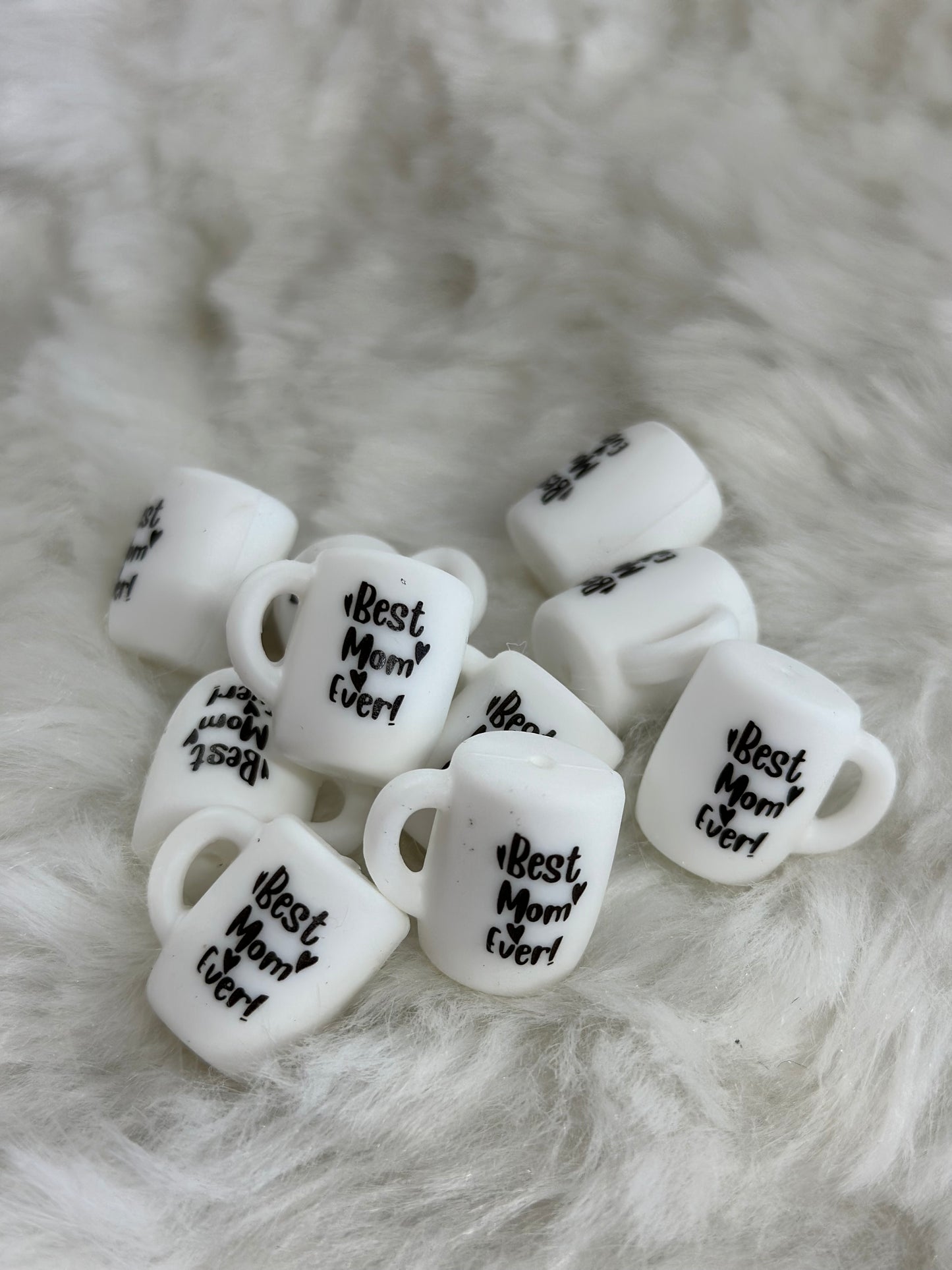 #154 “Best Mom ever” mug silicone focal beads